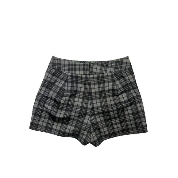 AQUA Gray Plaid Envelope Hem Skort Size S - Picture 5 of 6
